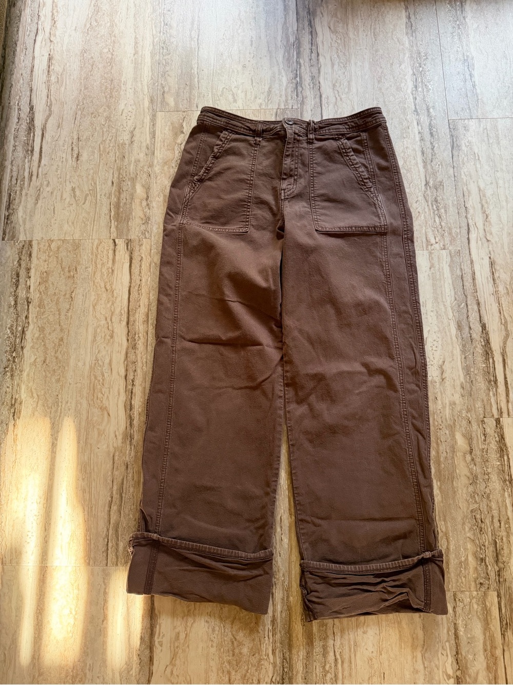 American Eagle Outfitters Men's Dark Brown Cargo Pants